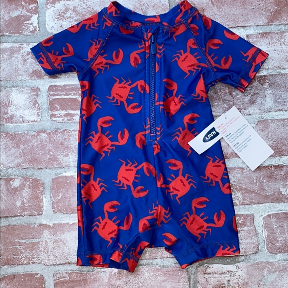 Crabby boys swim bodysuit
